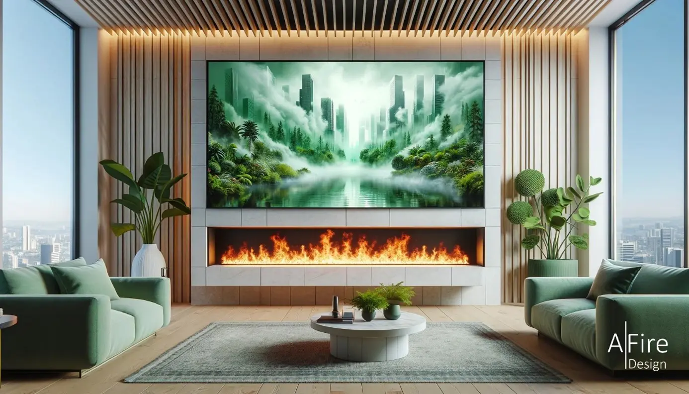 Water vapor fireplace decoration ideas