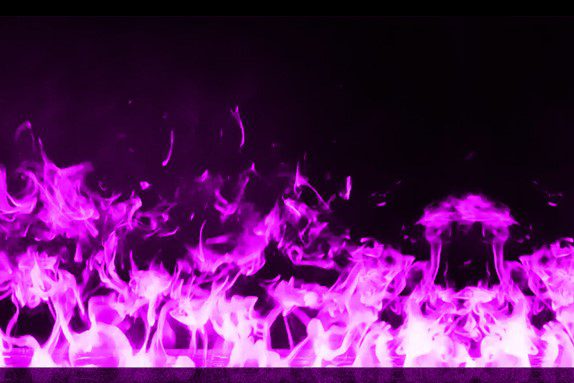 Water vapor fireplace violet color cold flames